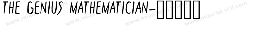 THE GENIUS MATHEMATICIAN字体转换
